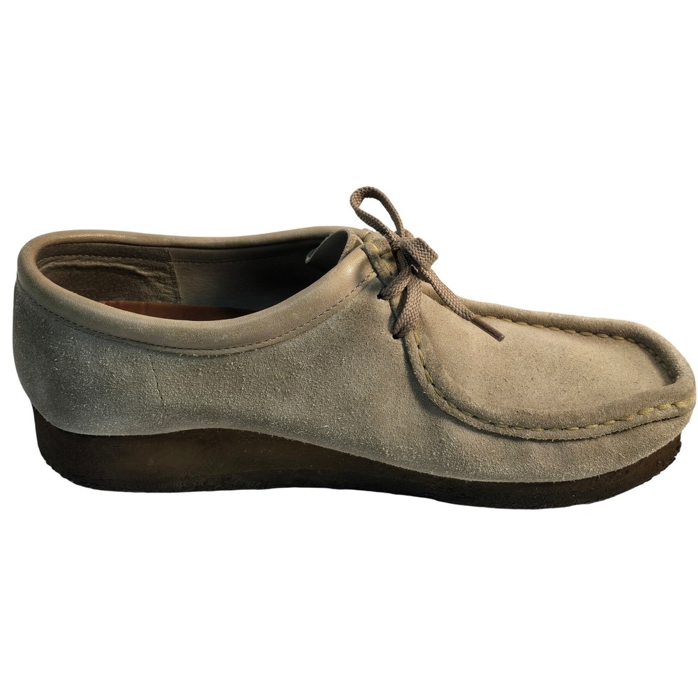 Clarks Originals Wallabee Men Sand Suede Moccasin Lace Up Crepe Sole Shoes - Picture 10 of 13